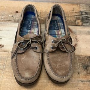 Sperry Topsider Leather Boat Shoe Size 10